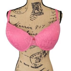 Size 40DD Laura Ashley lacey pink padded bra